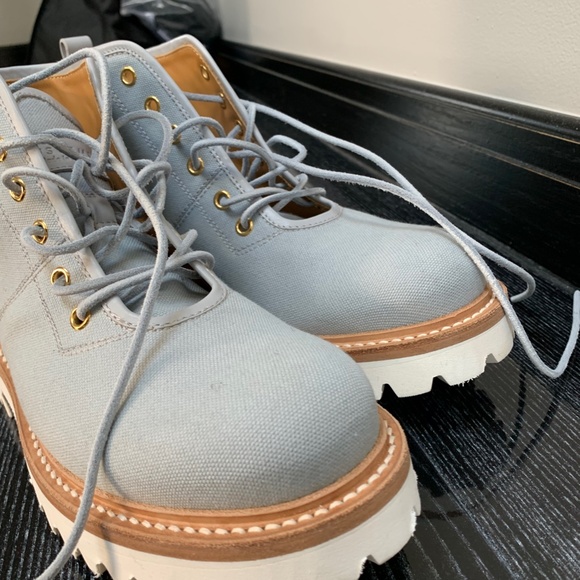 BUSCEMI WOMENS LADIES BOOTS BABY BLUE SIZE 40 US SOFT LEATHER RETAIL $795 - Picture 9 of 11